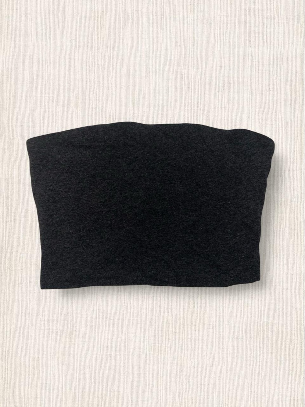 Charcoal Grey Cropped Tube Top